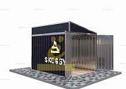 Контейнер для Хранения с Односкатной Крышей Стандартный SKOGGY 3м