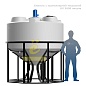 Емкость KV 3000 литров с пропеллерной мешалкой