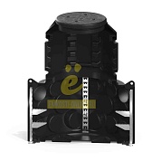 Колодец КН 1000 H1400 с крышкой D 560 мм, модификация с предустановленными кабельными стойками