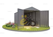 Хозблок SKOGGY секционный с двускатной крышей 5 х 2 м