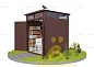 Хозблок с плоской крышей премиум SKOGGY MINI