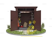 Хозблок с плоской крышей премиум SKOGGY MINI