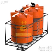 Кассета 12000 л с полным сливом КАС