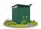 Хозблок с плоской крышей премиум SKOGGY MINI