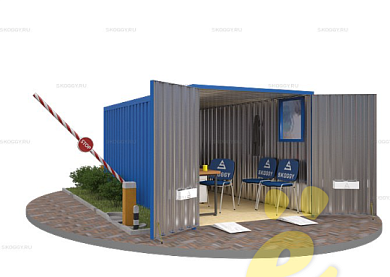 Хозблок с плоской крышей и двумя окнами SKOGGY 5M