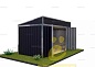Хозблок с односкатной крышей и боковой дверью стандартный SKOGGY 4M