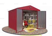 Хозблок для хранения с увеличенной высотой и двускатной крышей SKOGGY 3M