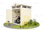 Хозблок с двускатной крышей премиум SKOGGY MINI