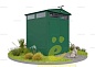 Хозблок с двускатной крышей премиум SKOGGY MINI